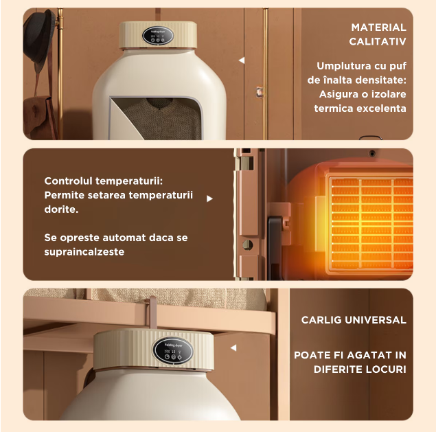 Uscator de Haine Electric, Pliabil, de Uz Casnic, Capacitate 10 KG, Portabil, Usuca rapid, Calitate premium [6]