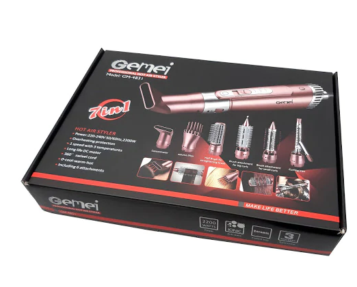Uscator de Par 7 in 1 Gemei Profesional GM-4831, 2200W, Roz [3]