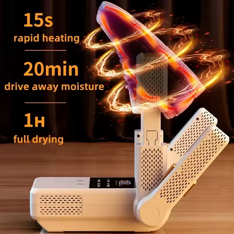 Uscator Electric pentru 2 perechi de Incaltaminte, functie dezinfectare UV, suport reglabil, temporizator, design pliabil [3]