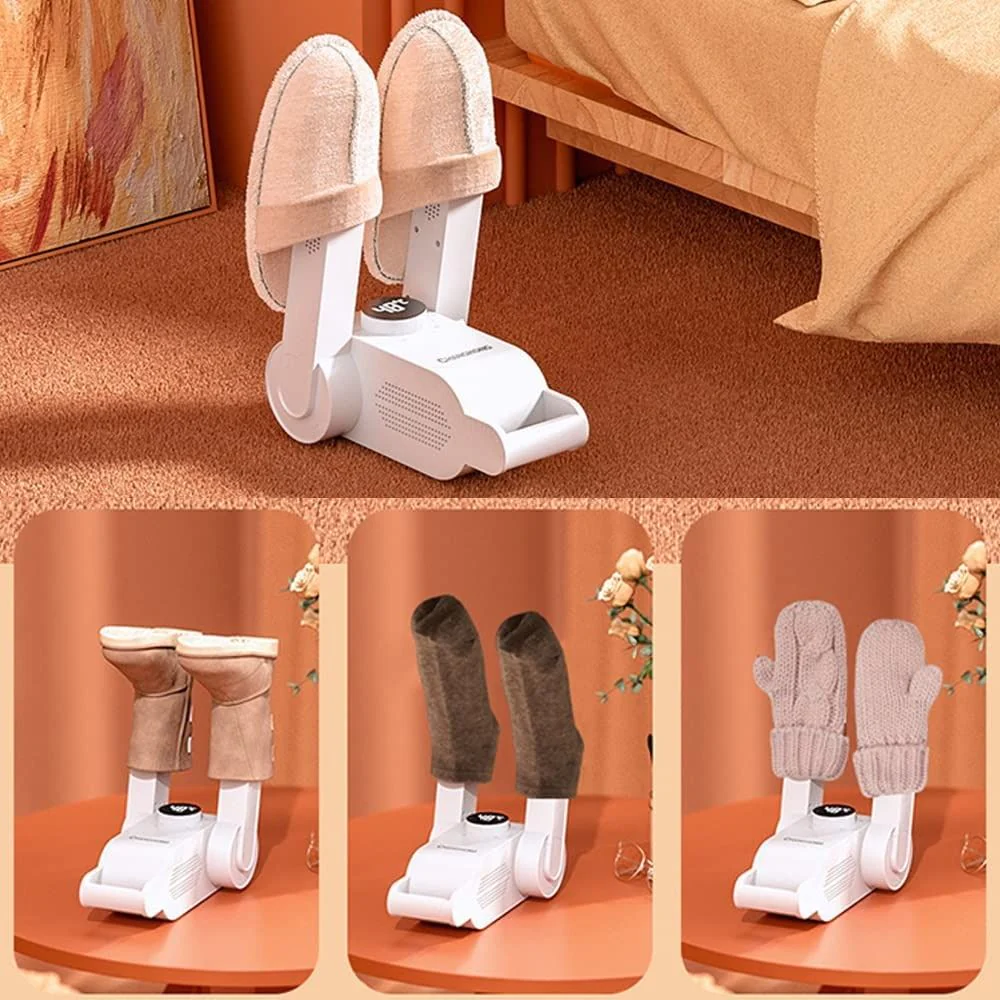 Uscator electric pentru incaltaminte cu functie de dezinfectare UV, suport reglabil si temporizator, design pliabil [2]