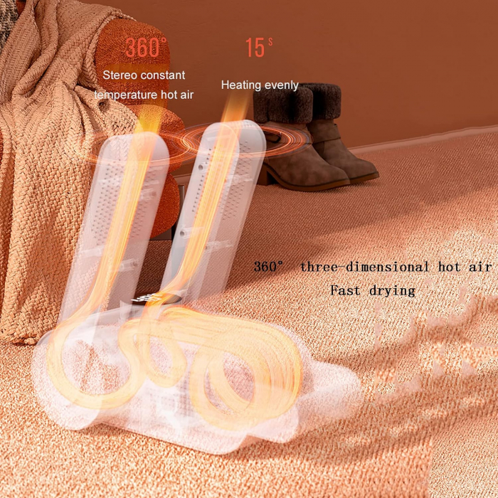 Uscator electric pentru incaltaminte cu functie de dezinfectare UV, suport reglabil si temporizator, design pliabil [11]