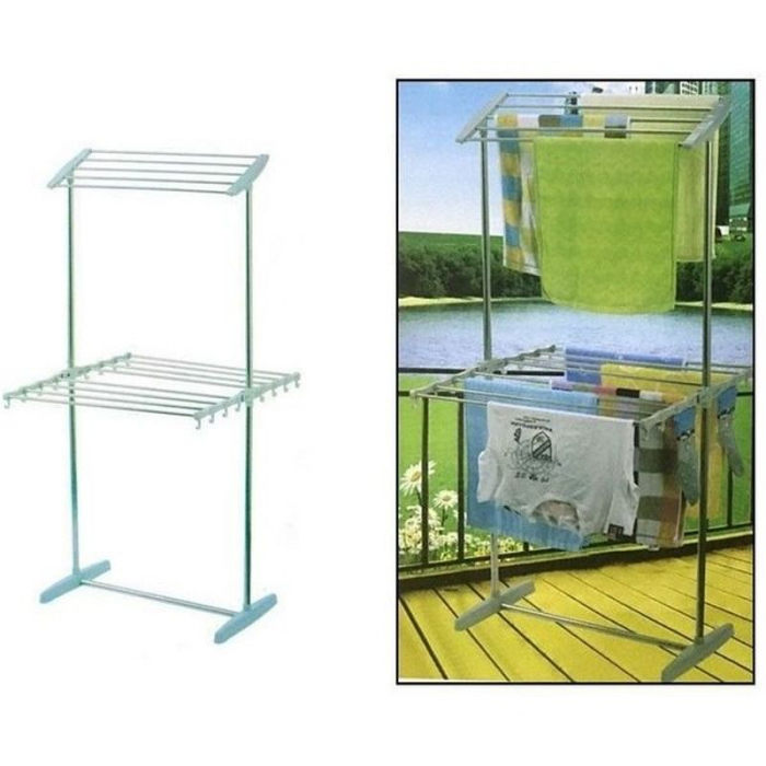 Uscator pliabil pentru rufe Multifunctional, inaltime 130 cm [3]