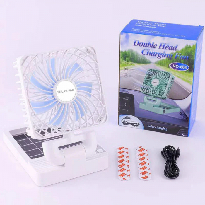 Ventilator Portabil cu Panou Solar, USB [4]