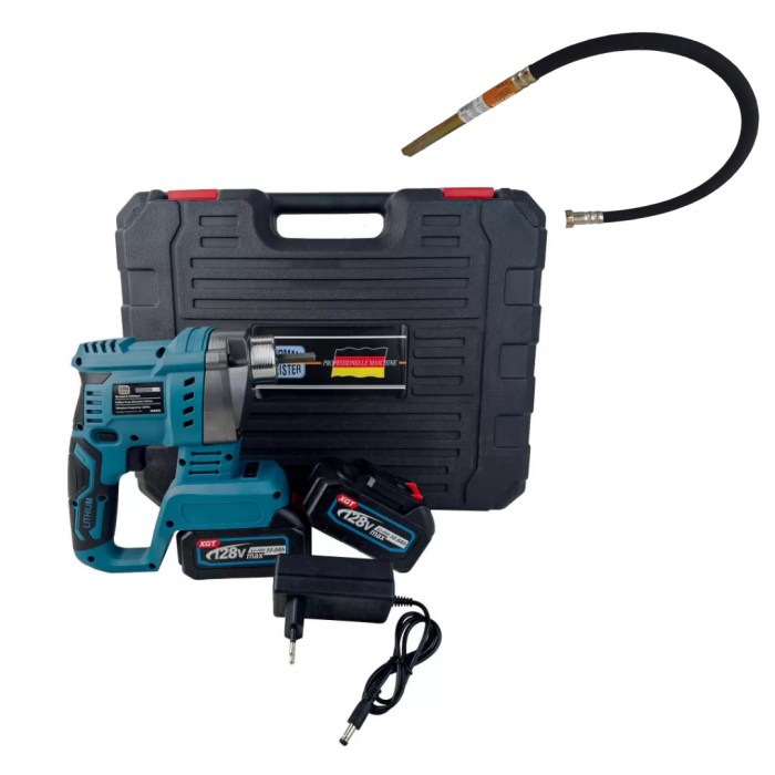 Vibrator pentru Beton cu 2 Acumulatori 128V 10Ah, German Meister, Cu/Fara Lance 35mm*1.5M [3]