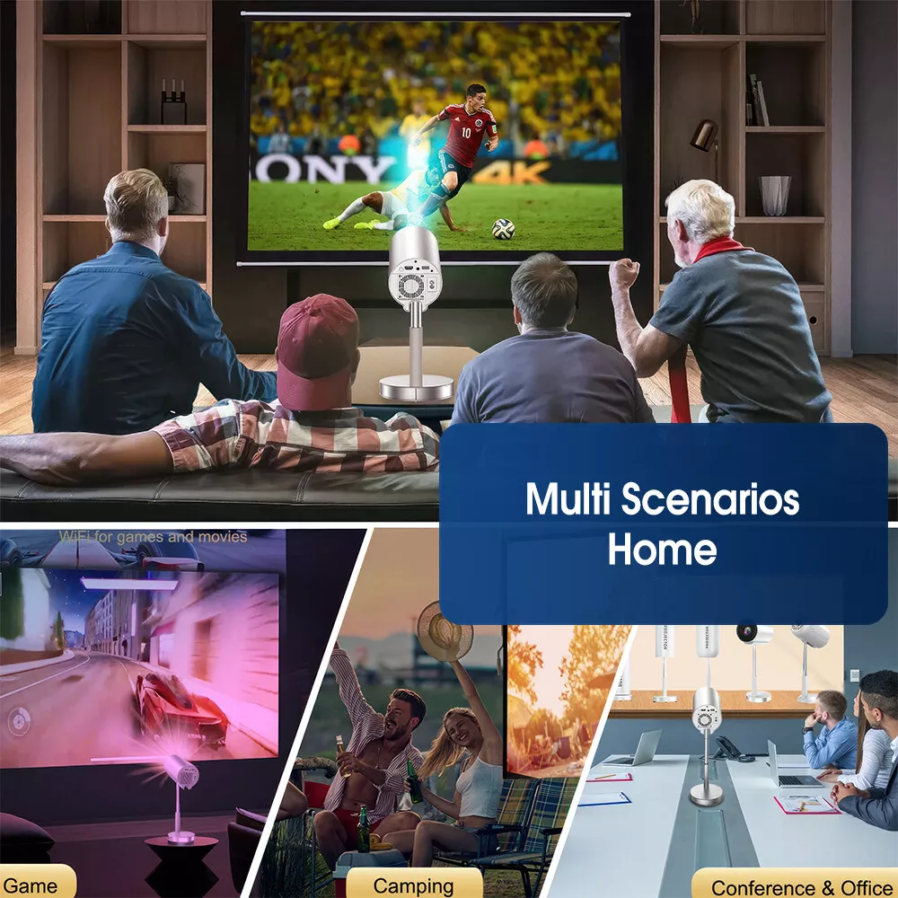 Videoproiector 4K inteligent, 12000 lumeni, suport extensibil, 240 ANSI, WiFi, Bluetooth, 4M proiectie [13]