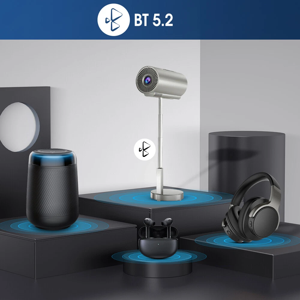 Videoproiector 4K inteligent, 12000 lumeni, suport extensibil, 240 ANSI, WiFi, Bluetooth, 4M proiectie [19]