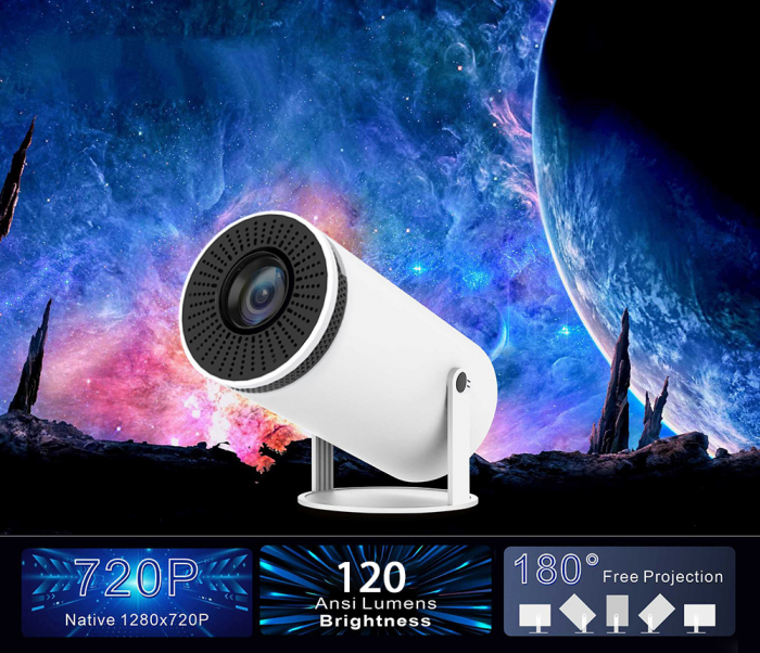 VideoProiector Portabil, proiectie din pc/telefon filme, muzica, evenimente sportive, HD [4]