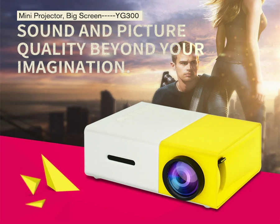 Videoproiector LED Mini Portabil YG300 400-600 lm 1080P Full HD [3]