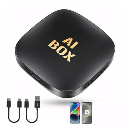 Adaptor Auto Wireless Carplay, Android Auto, Multiple Aplicatii, Mirror Link, Android 13, 63x63x16mm [12]