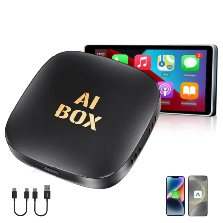 TOATE PRODUSELE - Adaptor Auto Wireless Carplay, Android Auto, Multiple Aplicatii, Mirror Link, Android 13, 63x63x16mm