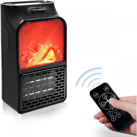 TOATE PRODUSELE - Aeroterma portabila Flame Heater, 900 W, 2 niveluri temperatura, display digital