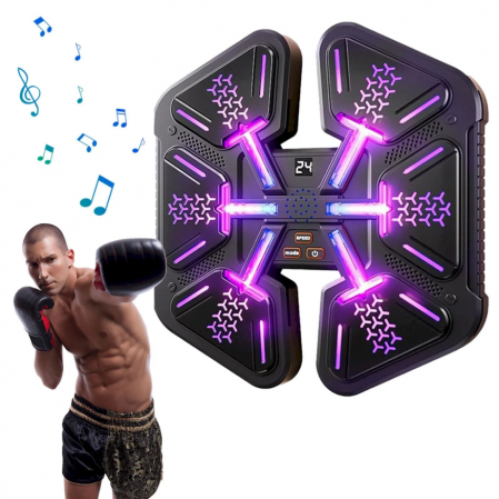 Aparat de box muzical cu tinta pentru lovituri cu Bluetooth, interactiv, iluminare LED, Multicolor