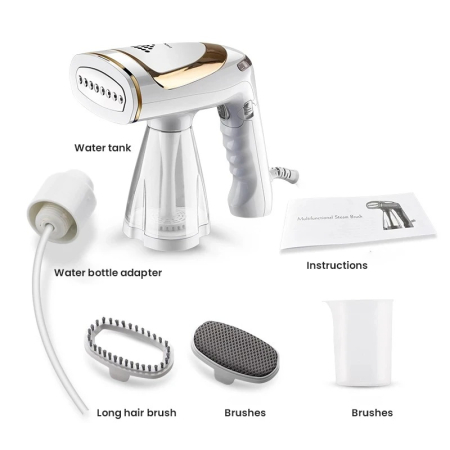 Aparat de calcat vertical cu abur portabil, Putere 1155W, rezervor 240 ml, accesorii incluse, pentru haine si textile [4]