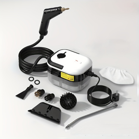 Aparat de Curatare cu Aburi Portabil, 2500W, Rezervor 1000ml, Putere de Abur Mare, pentru Bucatarie, Baie, Mobila, Canapele, Masina