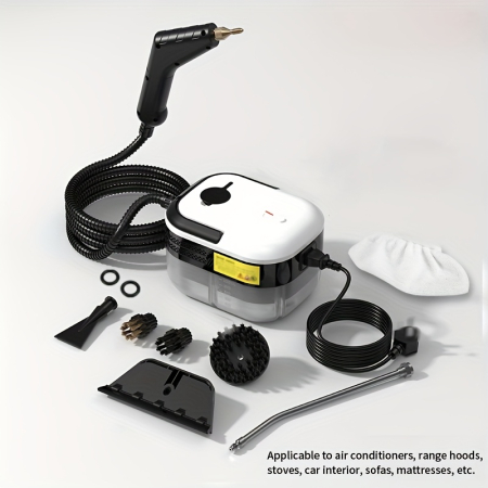 Aparat de Curatare cu Aburi Portabil, 2500W, Rezervor 1000ml, Putere de Abur Mare, pentru Bucatarie, Baie, Mobila, Canapele, Masina [7]