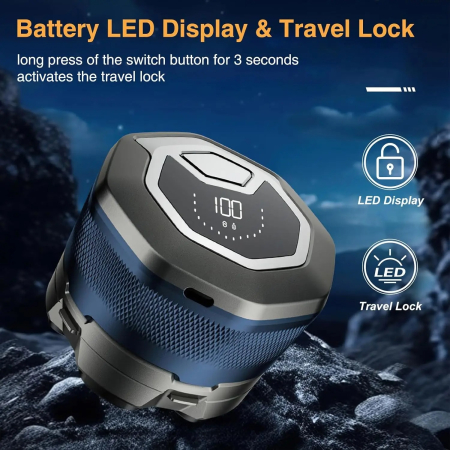 Aparat de Ras Electric pentru Barbati, 6 lame, LED Digital, 2 Viteze, Impermeabil, Incarcare USB, 1400mAh [4]