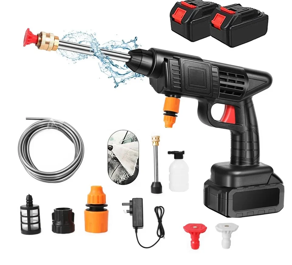 Aparat de Spalat cu Presiune cu 2 Acumulatori 48V, 8L/min, 30 bari, Trusa depozitare CADOU [9]