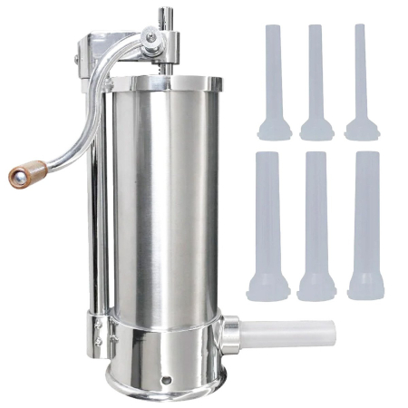 TOATE PRODUSELE - Aparat de umplut carnati 6 kg Capacitate, Vertical, Inox, 6 Palnii Incluse, sistem anti bule