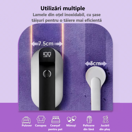 Aparat electric pentru indepartarea scamelor, cu Acumulator, Portabil, 9000 rpm [2]