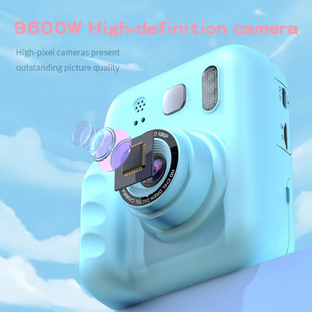 Aparat Foto Digital cu Imprimare Termica pentru copii, display color, 2 Camere, Full HD 1080p, Model Nou [7]