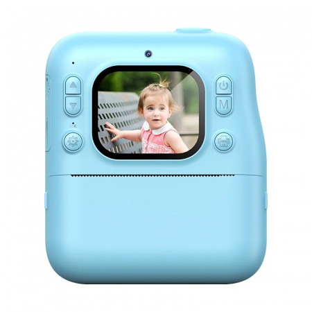 Aparat Foto Digital cu Imprimare Termica pentru copii, display color, 2 Camere, Full HD 1080p, Model Nou [9]