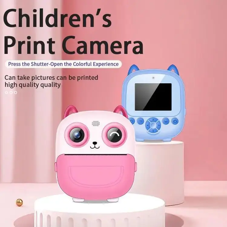 Aparat foto digital cu imprimare termica pentru copii, 2 Camere - Spate si Frontala, Imprimare instantanee [9]