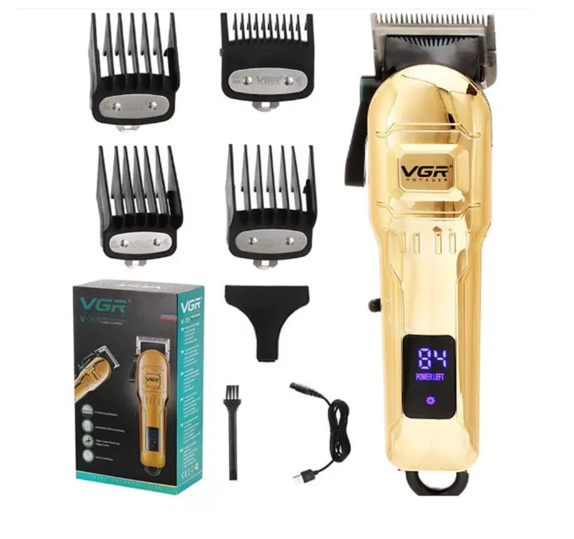 TOATE PRODUSELE - Aparat profesional de tuns par si barba VGR, afisaj baterie, incarcare USB, 10W, VGR V-268