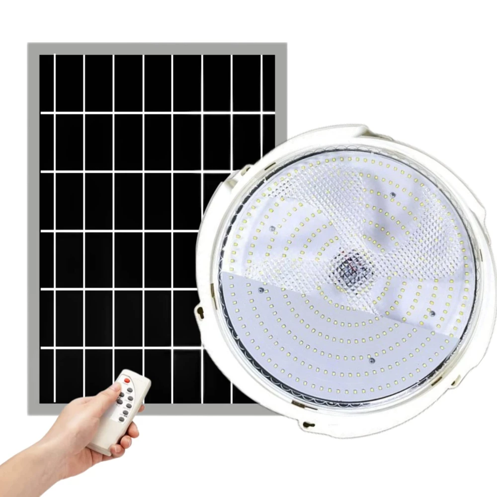 TOATE PRODUSELE - Aplica Plafoniera cu Panou Solar si Telecomanda 40W/60W/100W, alb rece + alb cald + combinat, Jortan