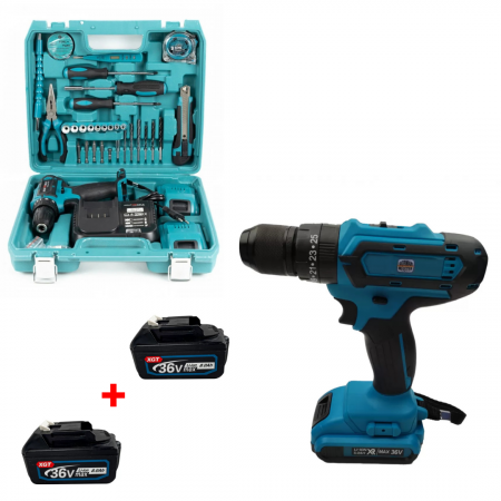 TOATE PRODUSELE - Autofiletanta cu Percutie German Meister, 2 Acumulatori 36V 5 AH + 30 accesorii incluse