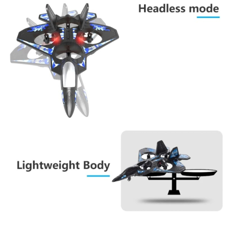Avion cu telecomanda, Acrobatii 360°, Giroscop, Rezistent la impact, Lumini LED, Thunder Jet X [13]
