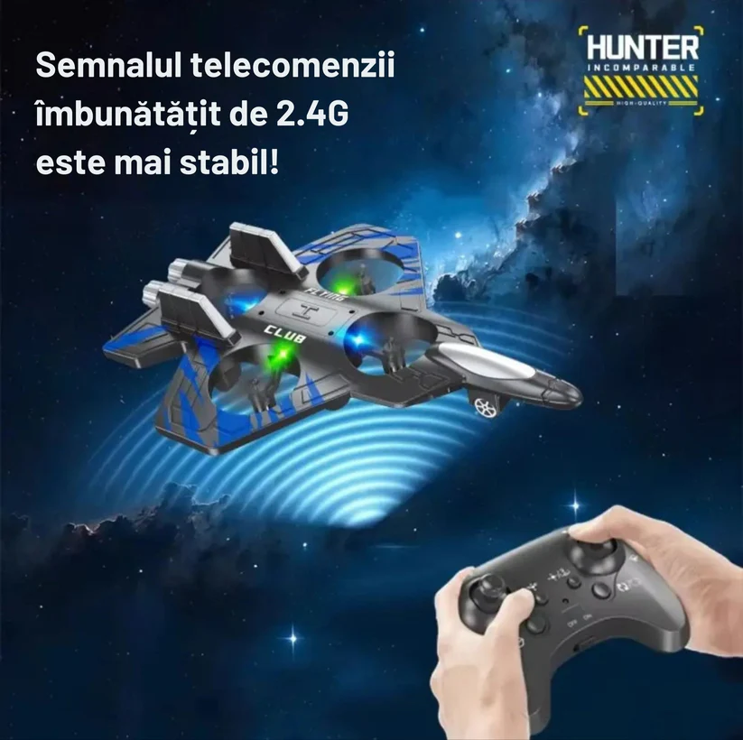 Avion cu telecomanda, Acrobatii 360°, Giroscop, Rezistent la impact, Lumini LED, Thunder Jet X [2]