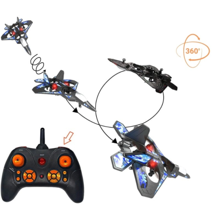 Avion cu telecomanda, Acrobatii 360°, Giroscop, Rezistent la impact, Lumini LED, Thunder Jet X [7]