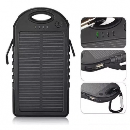Baterie Externa cu Incarcare Solara 5000 mAh, 2 x USB [1]