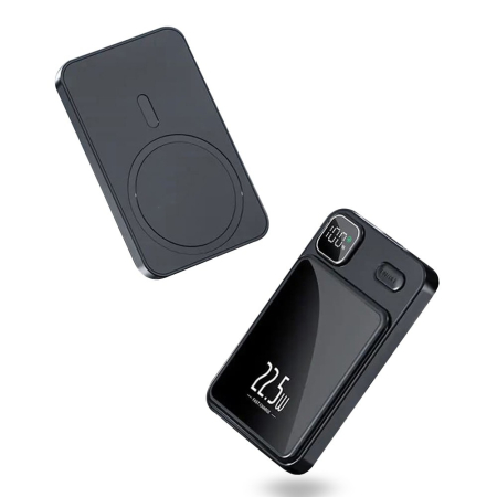 Baterie Externa MagSafe 20000mAh, Power Bank Wireless 15W, Fast Charge 22.5W, Afișaj Digital, USB & Type-C [6]