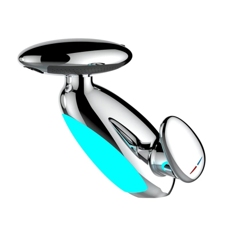 Baterie Lavoar Cu Lumini LED, Cap Extensibil 60 Cm, 4 Moduri De Jet Apa, Alb/Crom [16]