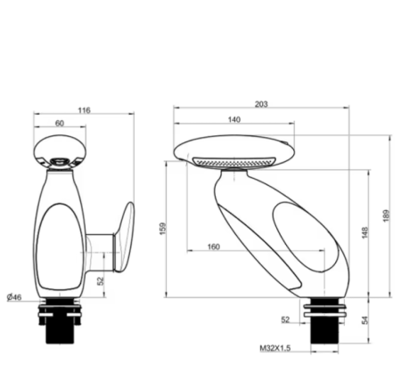Baterie Lavoar Cu Lumini LED, Cap Extensibil 60 Cm, 4 Moduri De Jet Apa, Alb/Crom [14]