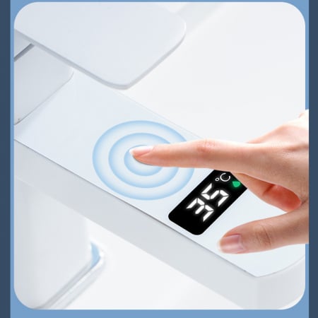 Baterie Robinet Smart cu Afisaj Digital, Control prin touch temperatura, pentru lavoar, buton tactil, Alb Mat [13]