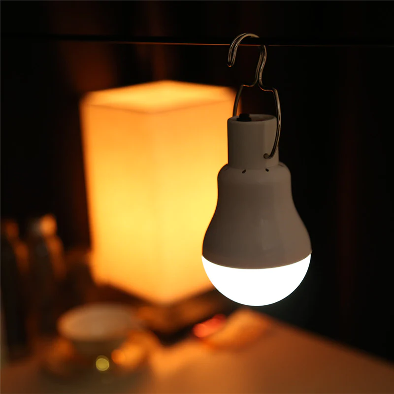 Bec cu LED portabil si panou solar pentru incarcare, 10W [3]