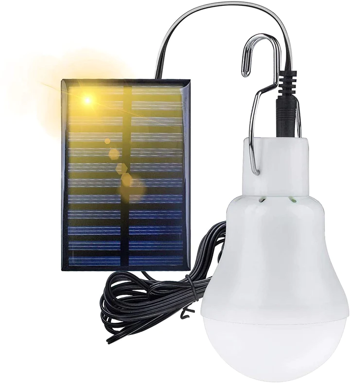 Bec cu LED portabil si panou solar pentru incarcare, 10W [6]