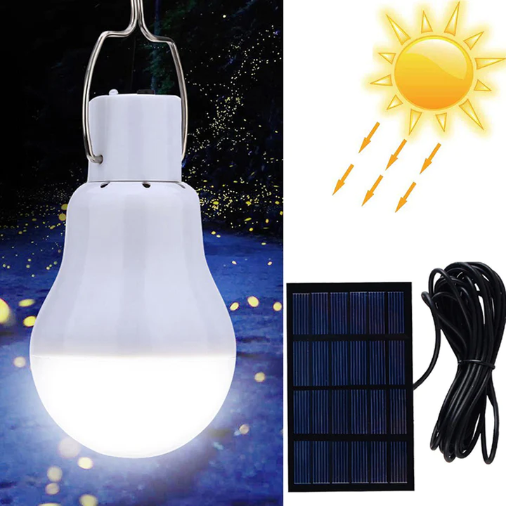 TOATE PRODUSELE - Bec cu LED portabil si panou solar pentru incarcare, 10W