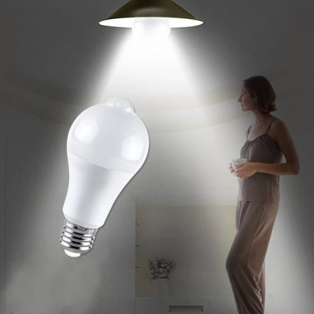 Bec LED 12W, senzor miscare, lumina naturala, soclu E27, forma A60 [2]