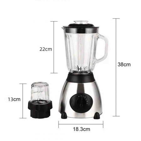 Blender Sticla 2 in 1 cu Rasnita, Putere 2200W, 1.5L Capacitate, 5 Trepte viteza, SonyMax [3]