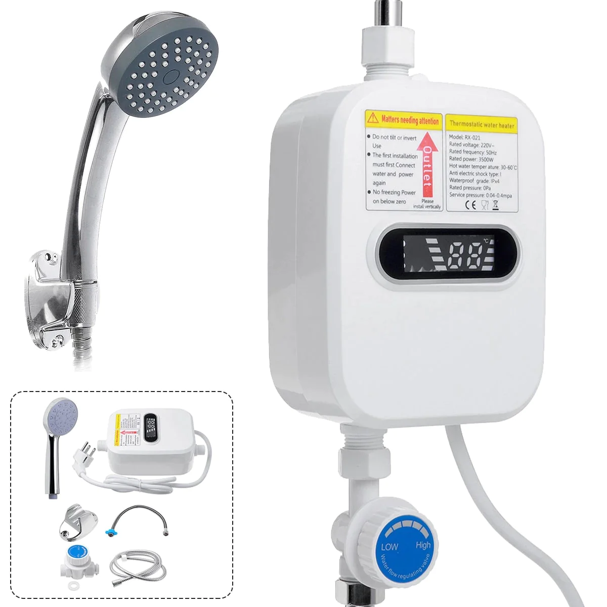 TOATE PRODUSELE - Boiler electric instant pentru apa calda, cu afisaj digital, 3500W