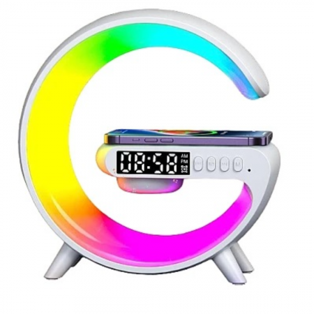 Boxa Portabila Bluetooth 4 in 1 cu Lampa RGB, Incarcare Wireless Telefon, Radio