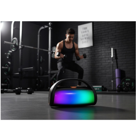 Boxa Portabila Bluetooth, Iluminare Led RGB, 10W, Bass Puternic, Rezistenta la Apa, Bluetooth 5.3 [6]