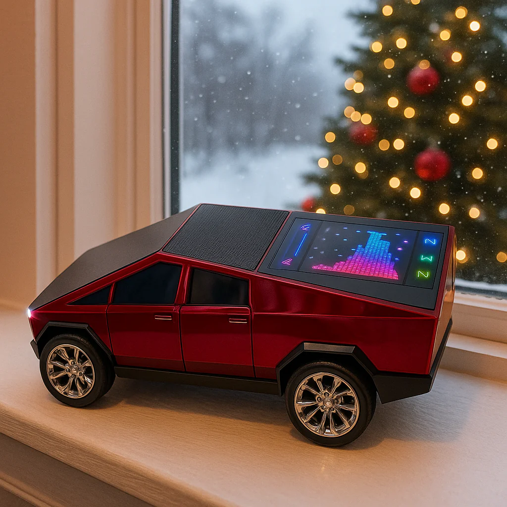 Boxa portabila Bluetooth, Masina Cyber Truck, Sunet 3D, Wireless, Display, Design Futurist, [1]