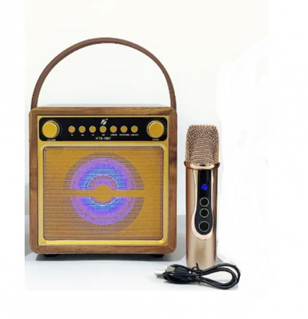 Boxa portabila karaoke, Bluetooth, Microfon, Radio Fm, 10W, Acumulator 3.7v, MP3, card TF-USB, KTS-1687