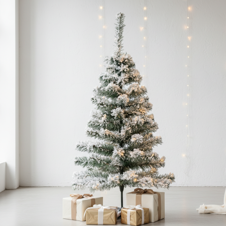 Brad artificial nins/inzapezit, 1.5M Inaltime, Ramuri Flexibile, Suport metalic CADOU [1]