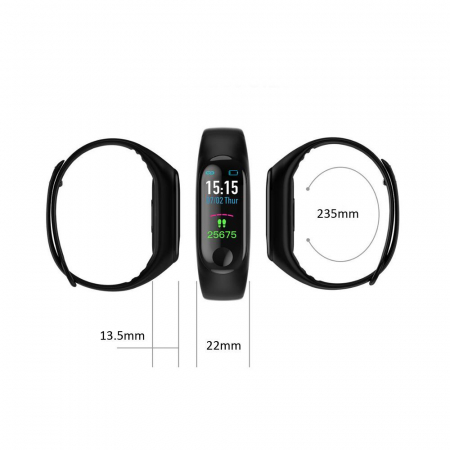 Bratara fitness M6, Ecran AMOLED, Bluetooth, Monitorizare somn/Ritm cardiac [4]