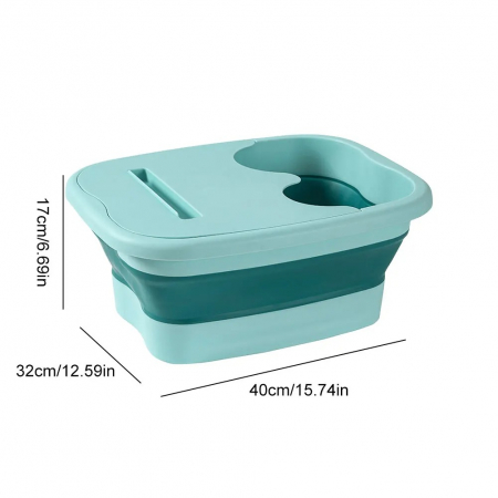 Cadita pentru picioare si masaj calmant, pliabila, suport telefon mobil, Alb cu Gri, 39 x 32 x 17 cm [7]